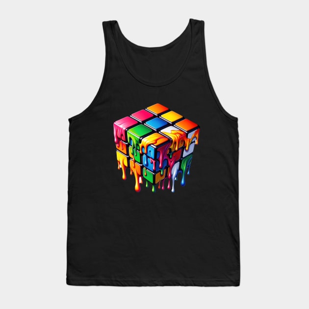 Melting Rubiks Cube Tank Top by TooplesArt